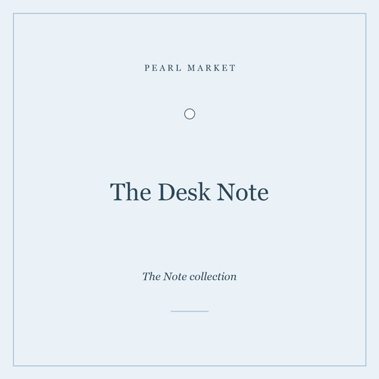 The Desk Note — notebook, tea and chocolate coffee beans desk gift by Pearl Market