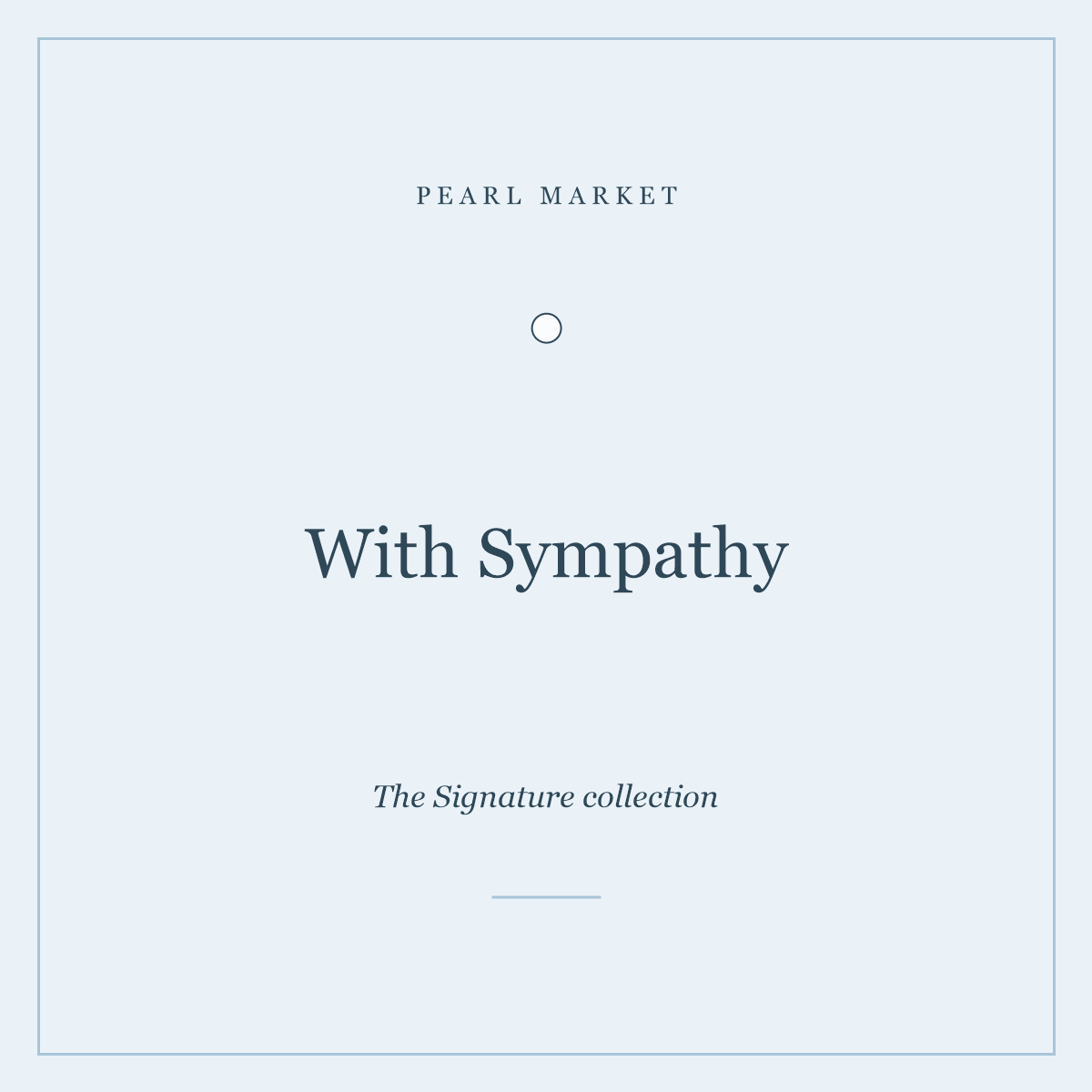 With Sympathy — quiet condolence hamper with candle and letterpress card by Pearl Market