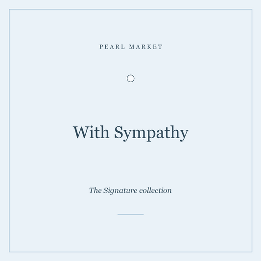 With Sympathy — quiet condolence hamper with candle and letterpress card by Pearl Market